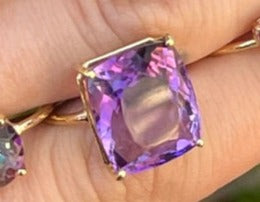 16 Carat Amethyst Gem Candy Ring