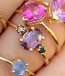 Tourmaline Black Diamond Gem Candy Ring