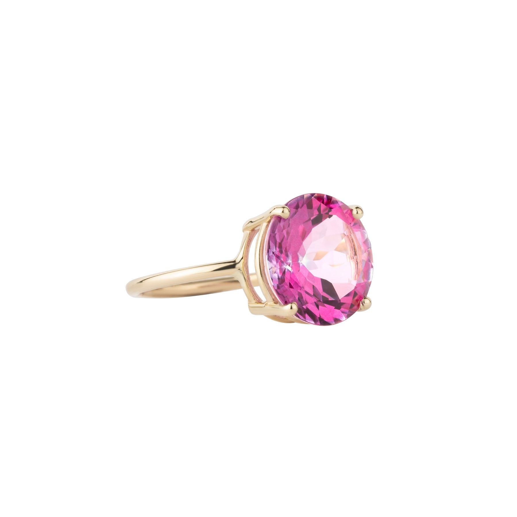 Big Pink Topaz Gem Candy Round Ring - Nina Segal Jewelry