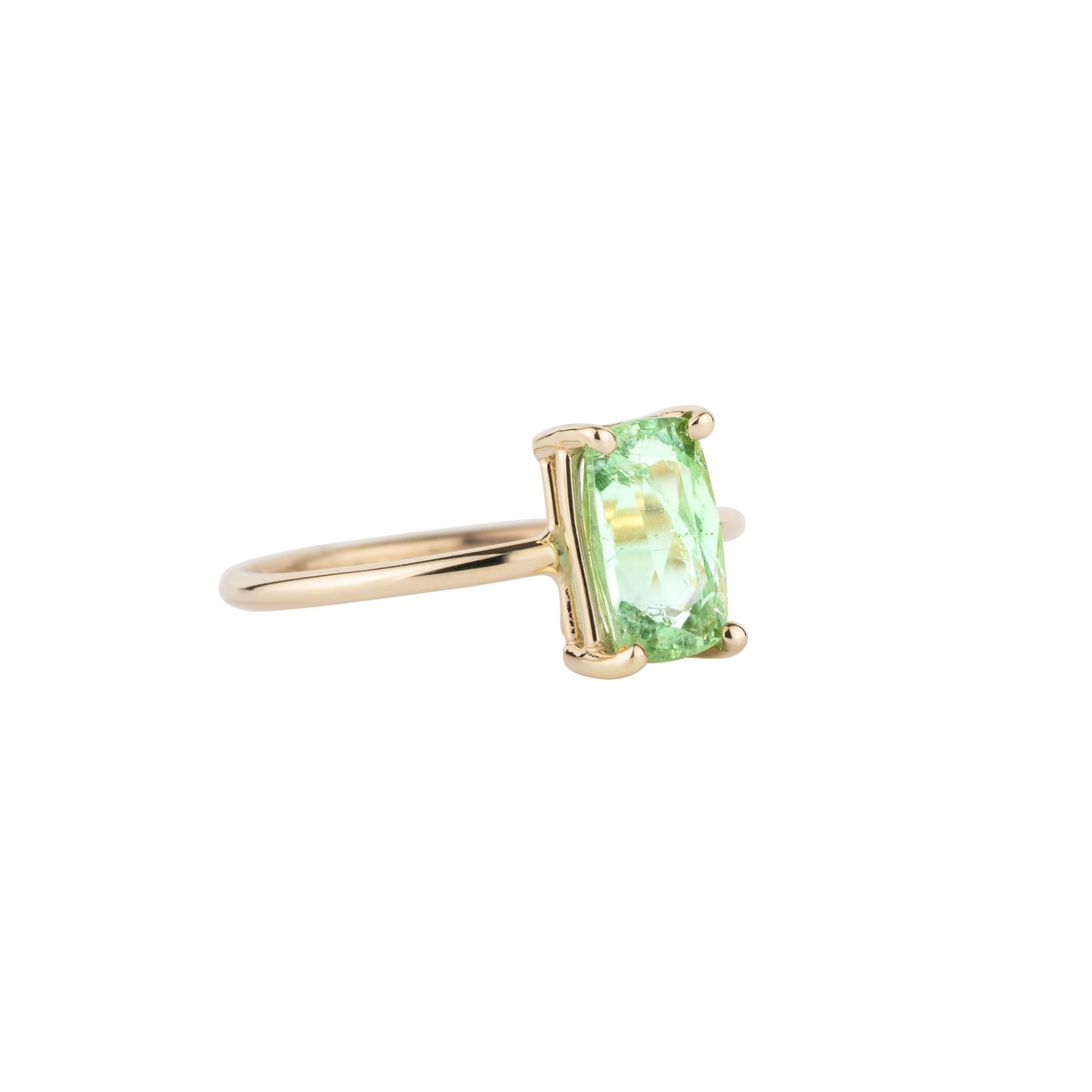 Gem Candy Light Green Tourmaline Rectangle Ring - Nina Segal Jewelry