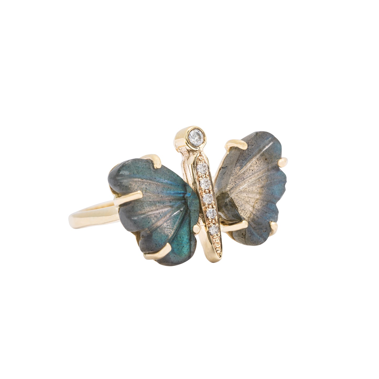 Labradorite Butterfly Diamond Ring - Nina Segal Jewelry