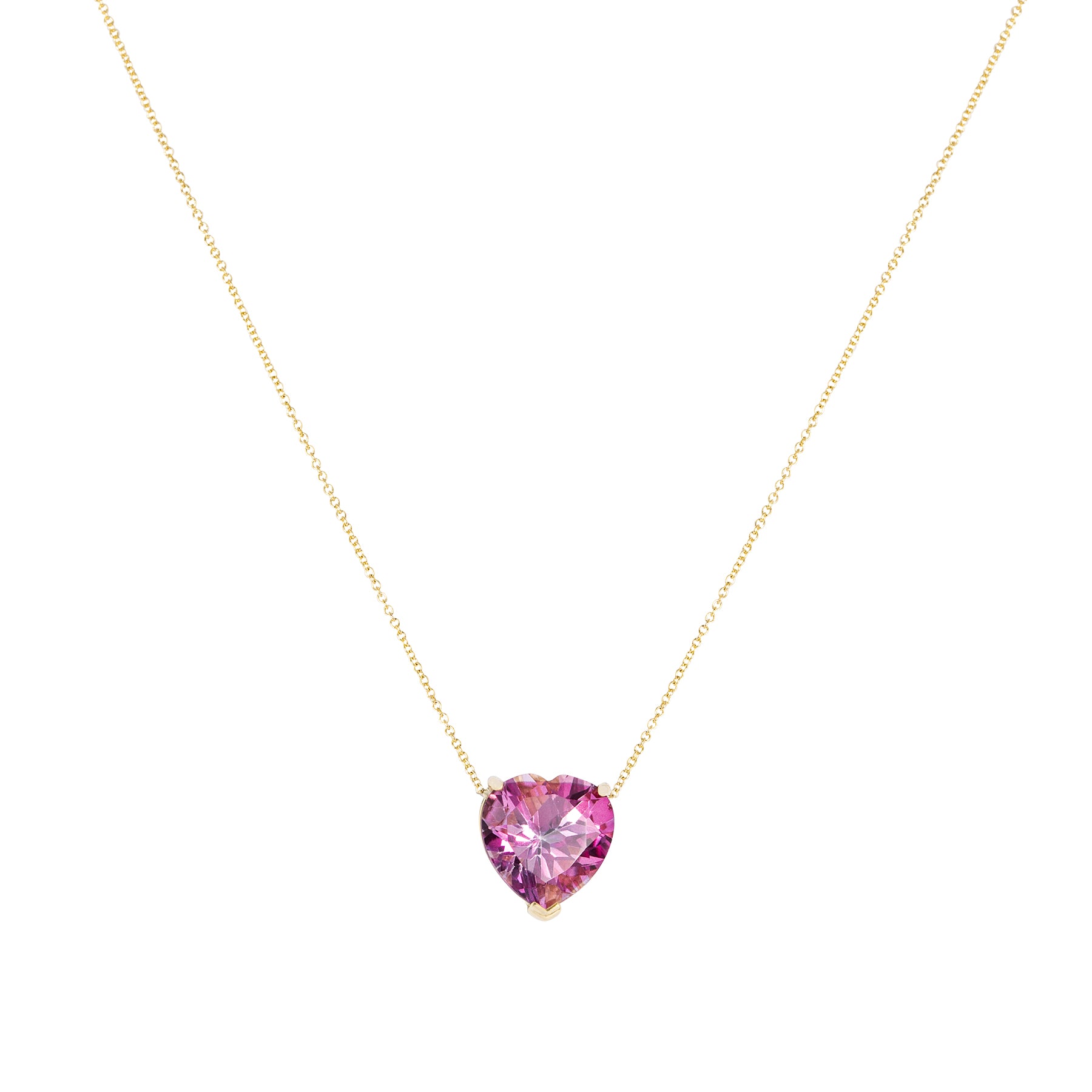 Gem Candy Pink Topaz Heart Necklace - Nina Segal Jewelry