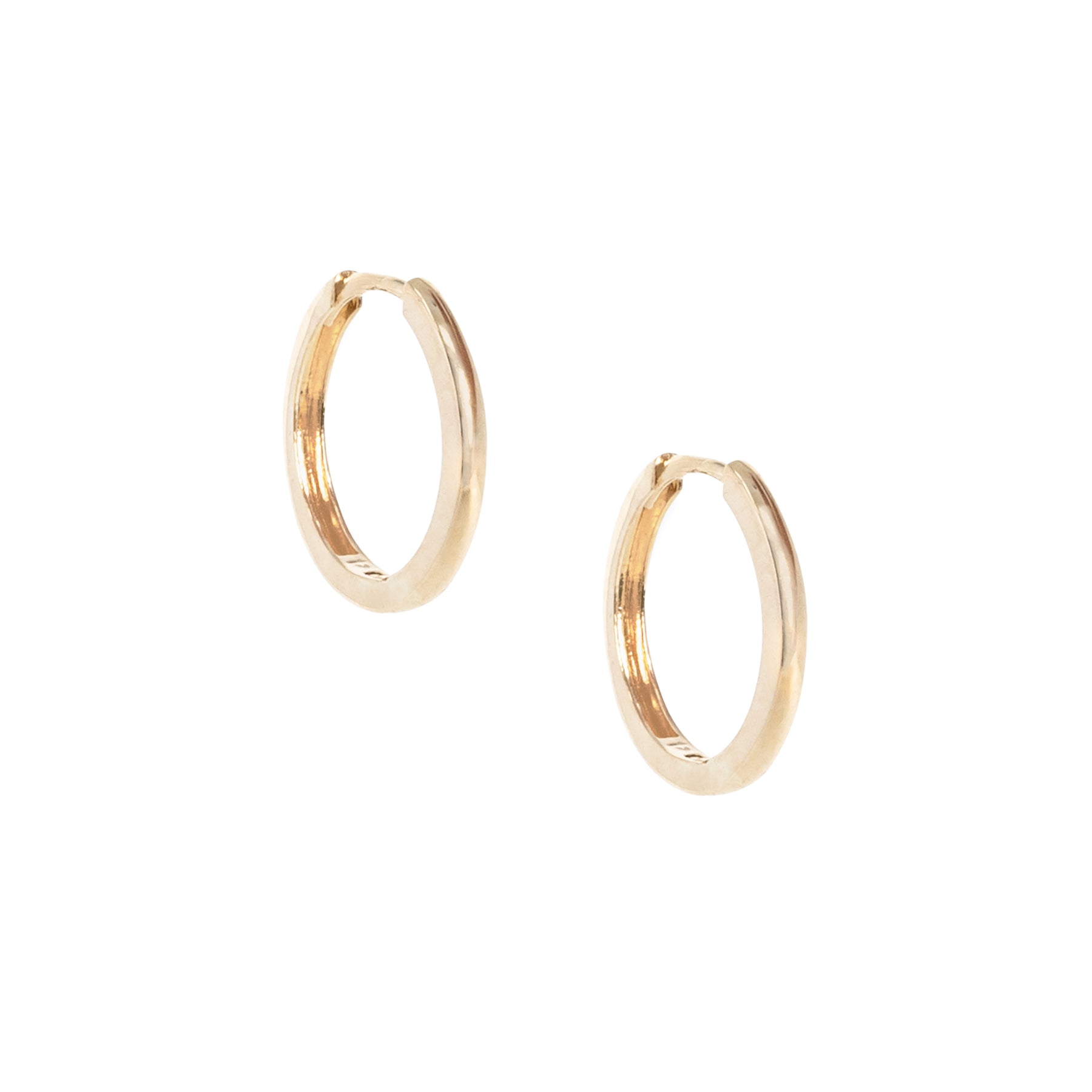 Large Plain Gold Huggies - Nina Segal Jewelry