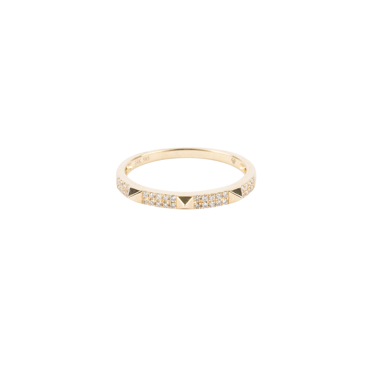 Small Pyramid Double Row Stacker Ring - Nina Segal Jewelry