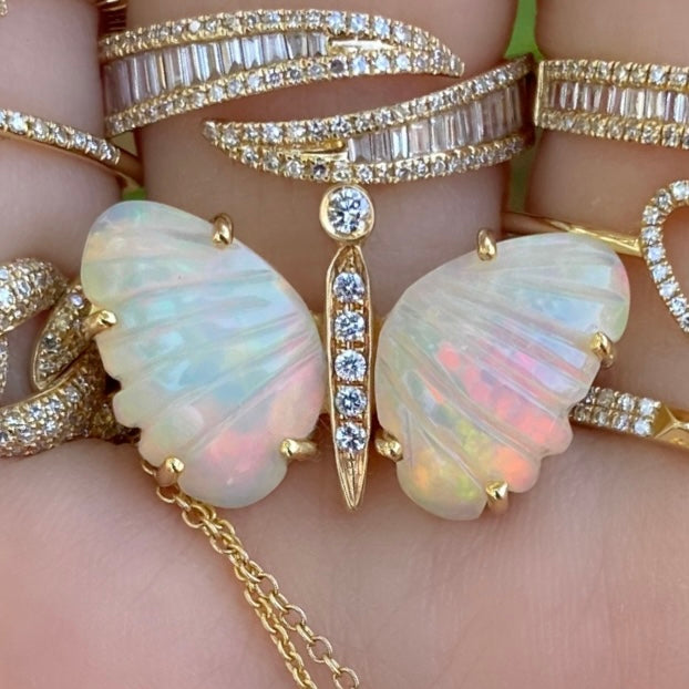 Opal Butterfly Small Diamond Ring - Nina Segal Jewelry