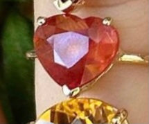 Orange Sapphire Heart ring - Nina Segal Jewelry