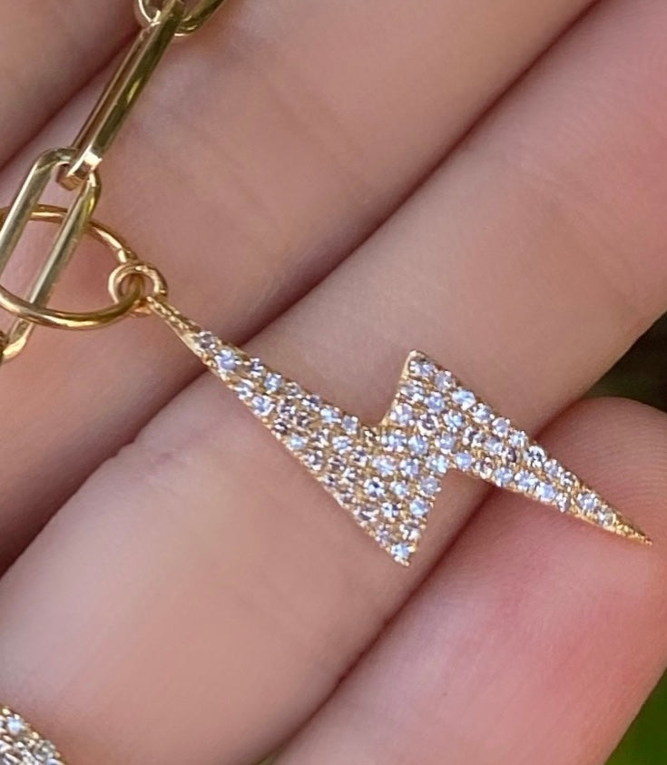 Diamond Lightning Bolt Pendant - Nina Segal Jewelry