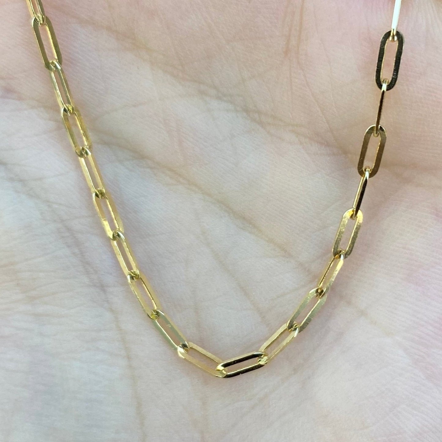 Thin Link Paper Clip Chain Necklace - Nina Segal Jewelry