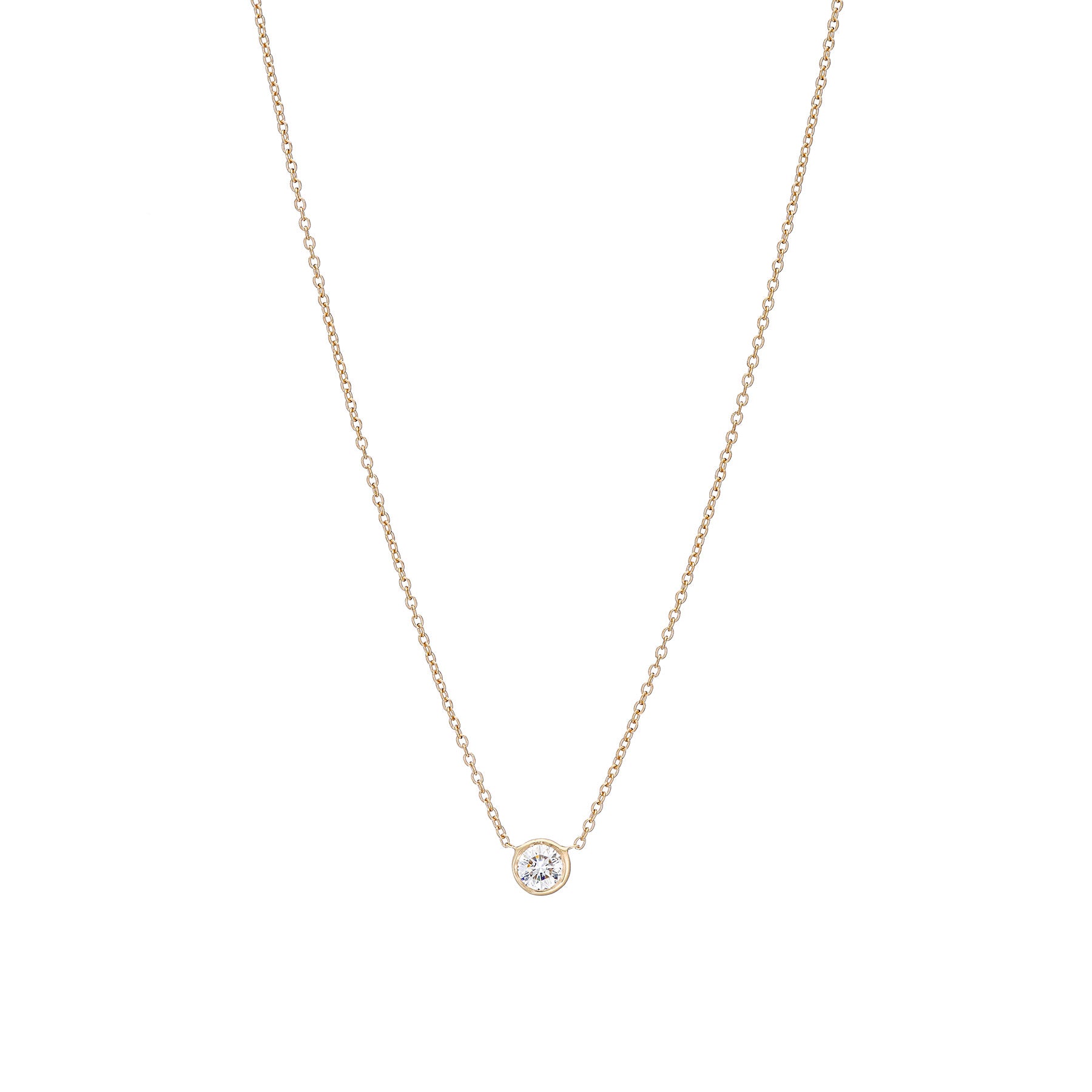 Diamond Bezel Necklace .25 Carat - Nina Segal Jewelry