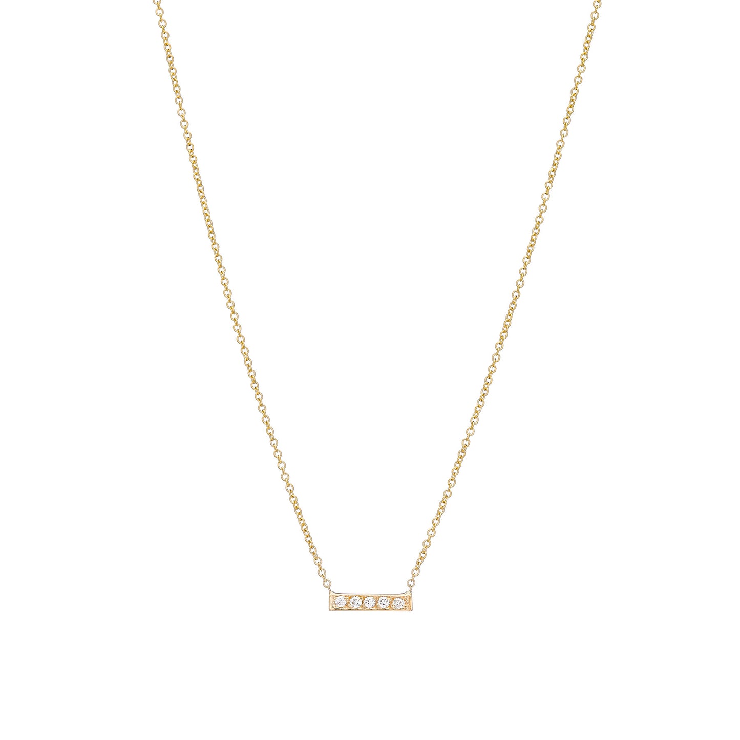 Five Diamond Bar Necklace - Nina Segal Jewelry