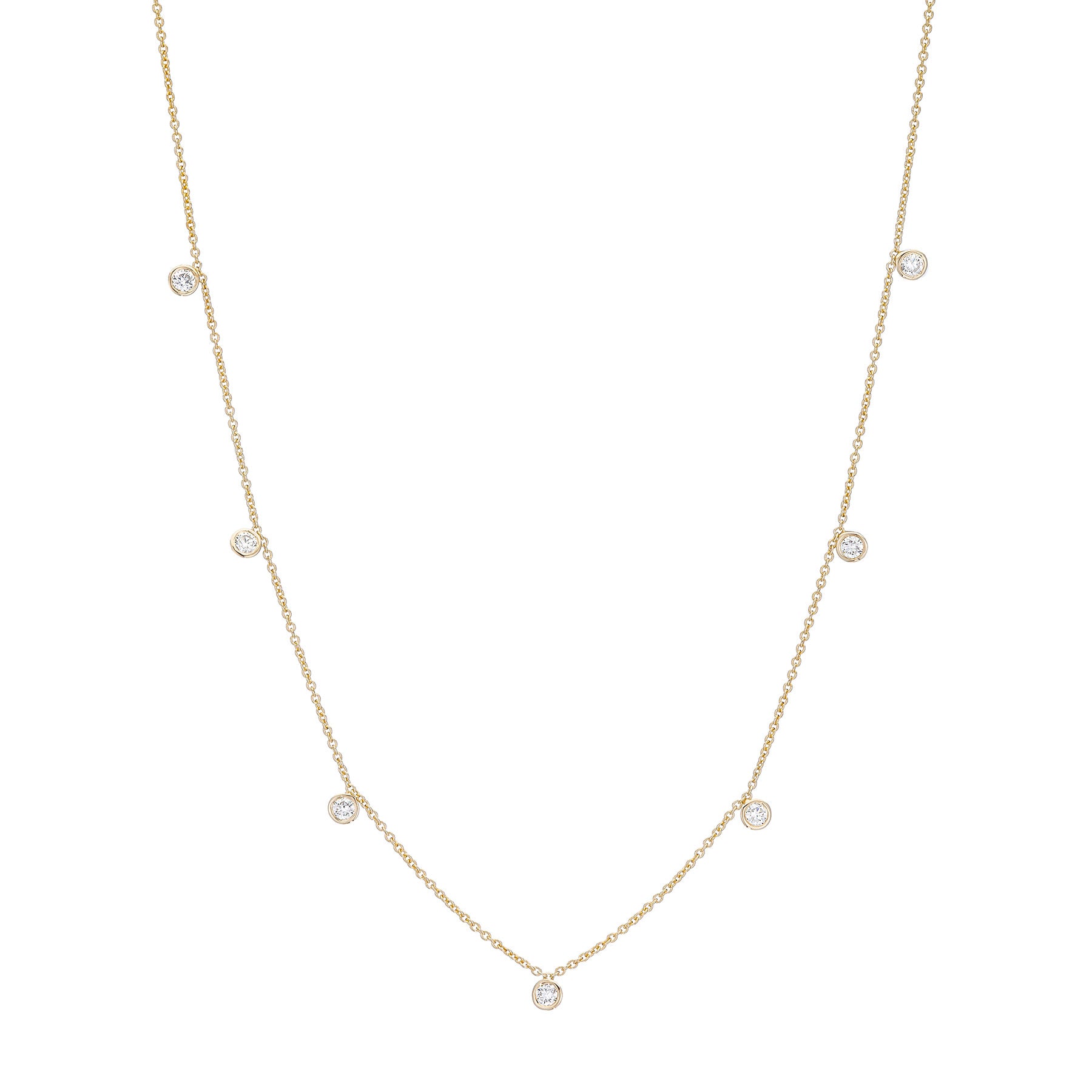 Seven Diamond Drop Necklace - Nina Segal Jewelry