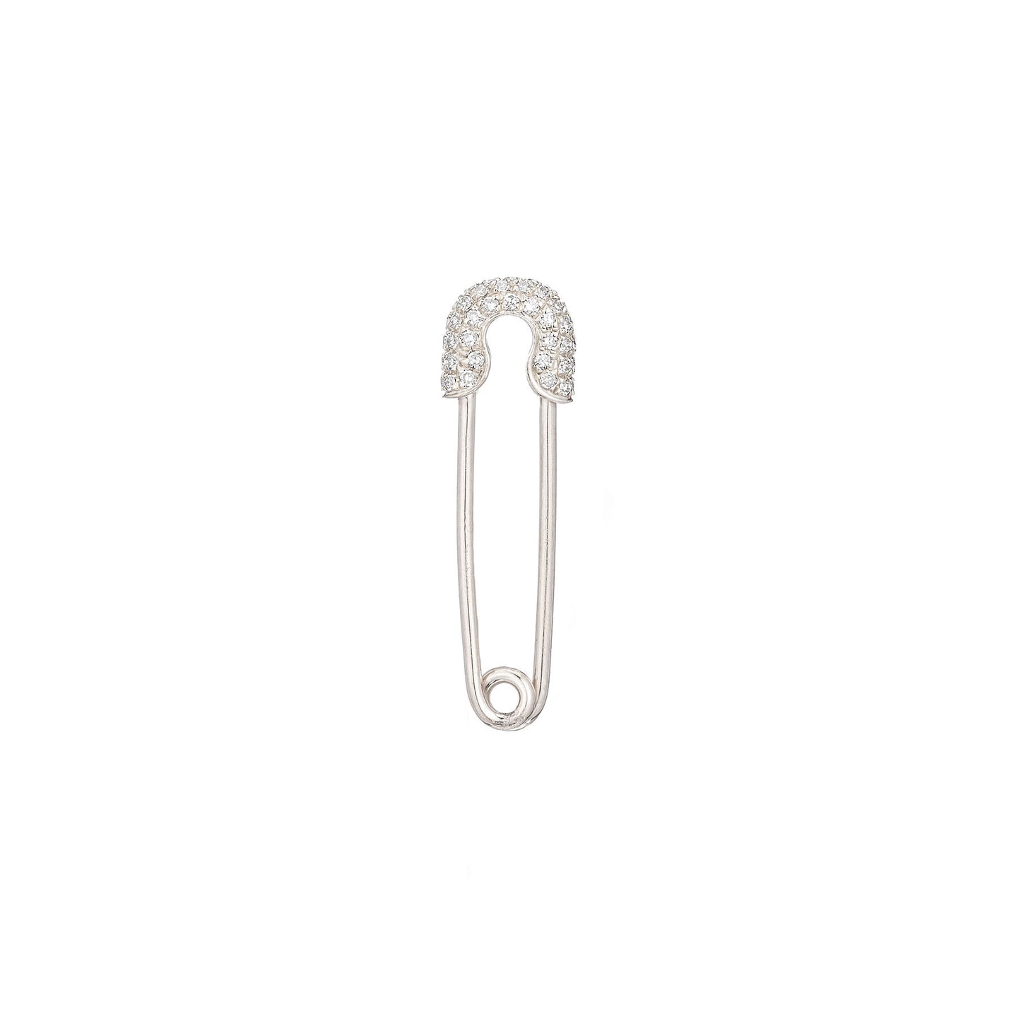 Diamond Full Pave Safety Pin Small - Nina Segal Jewelry