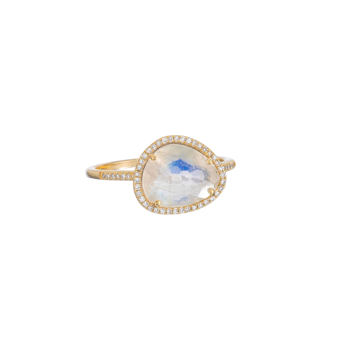 Organic Moonstone Diamond Ring - Nina Segal Jewelry