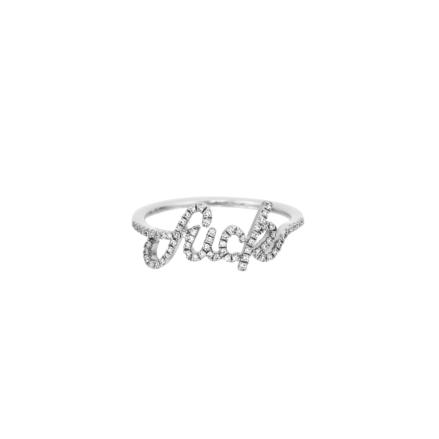 Diamond Cursive Fuck Ring - Nina Segal Jewelry
