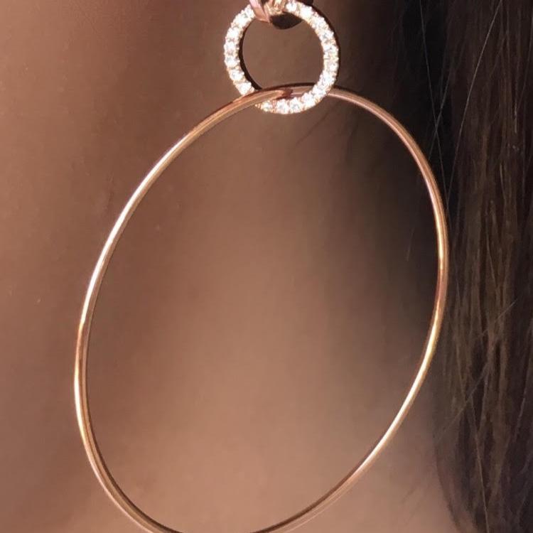 3 Tier Wire Pave Circle Hoops - Nina Segal Jewelry