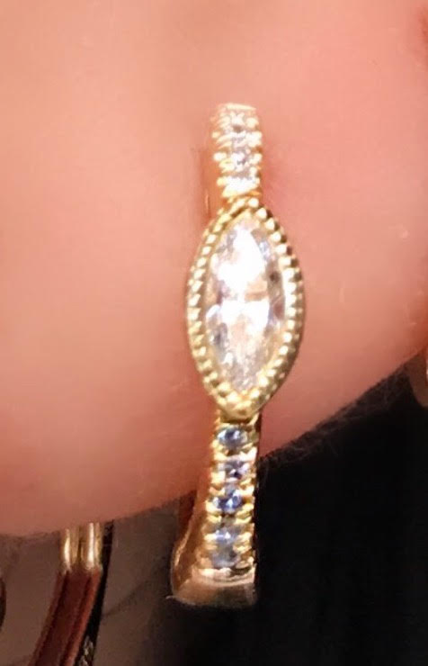 Marquise Diamond Huggies - Nina Segal Jewelry