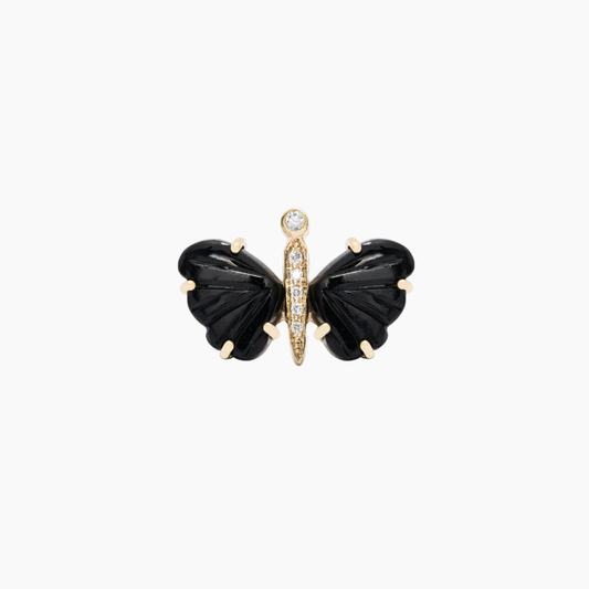 Medium Black Onyx Butterfly Ring