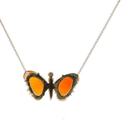 Medium Carnelian Necklace Butterfly