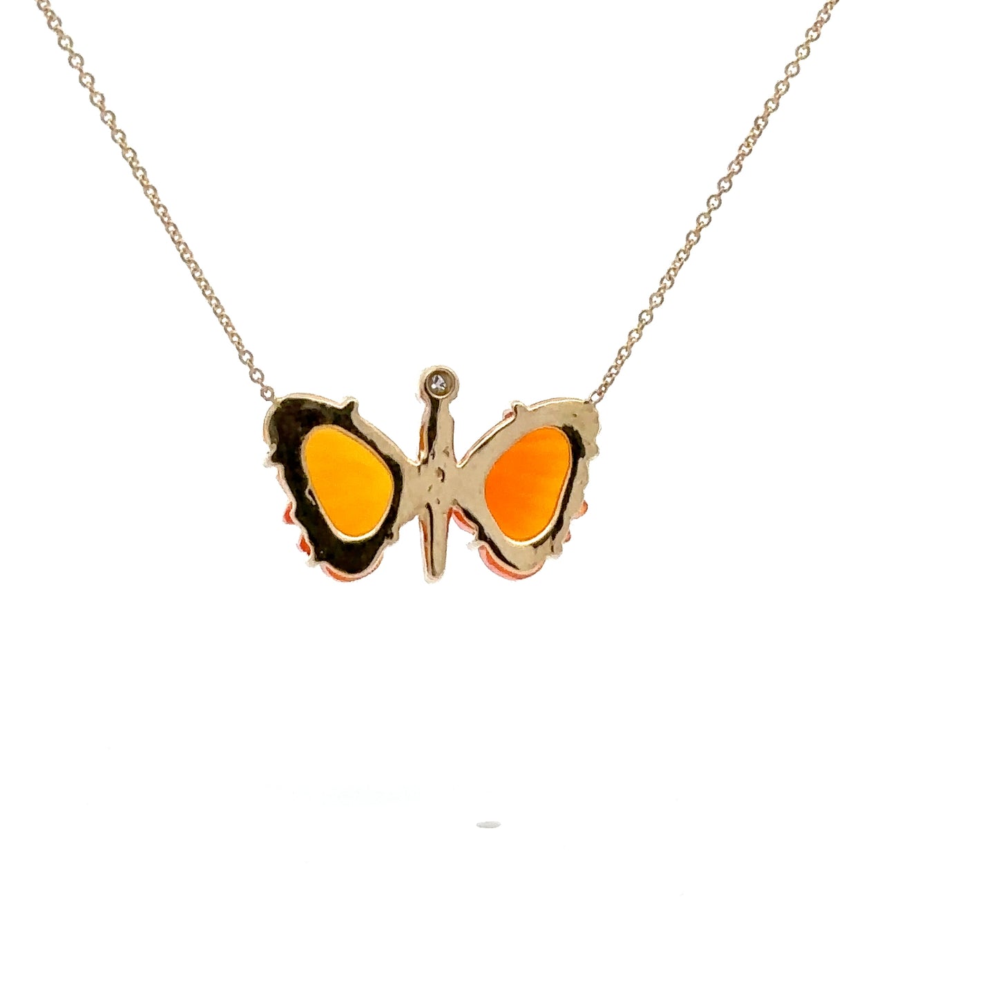 Small Carnelian Butterfly Necklace