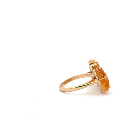 Medium Citrine Butterfly Ring