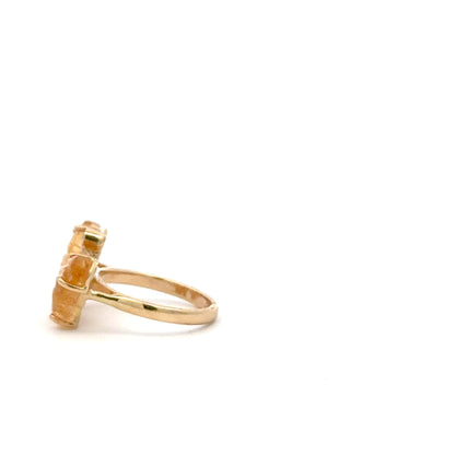 Small Citrine Butterfly Ring