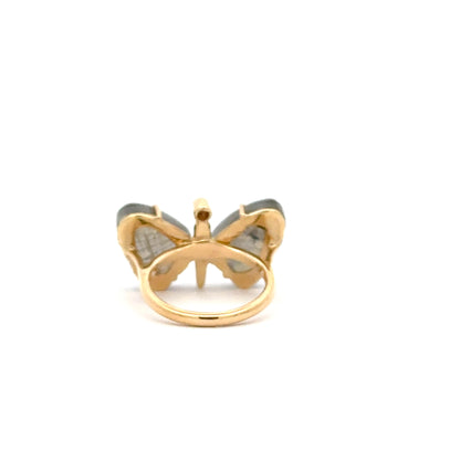 Medium Labradorite Butterfly Ring