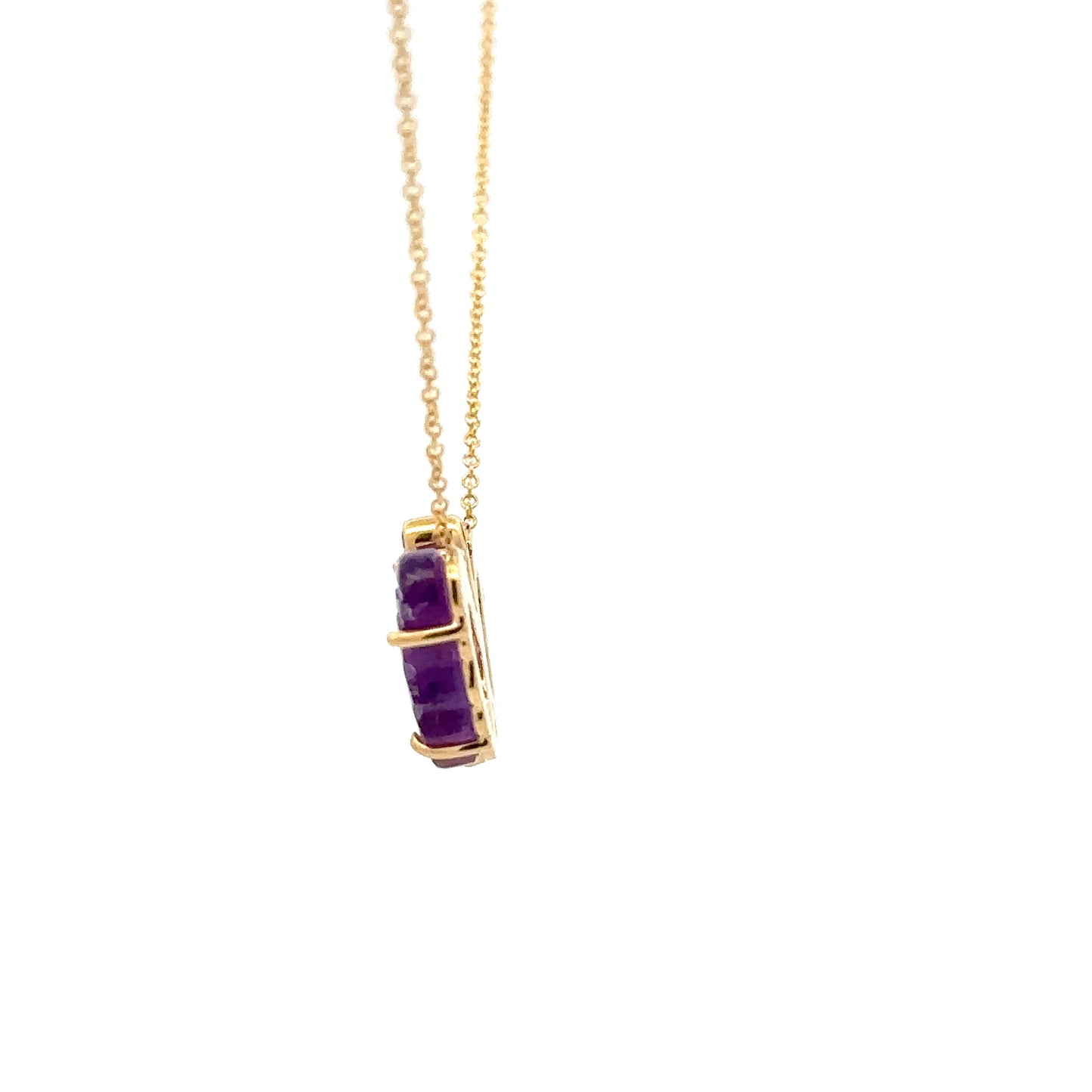 Small African Amethyst Butterfly Necklace
