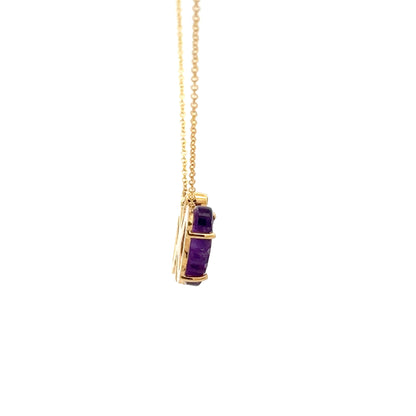 Small African Amethyst Butterfly Necklace