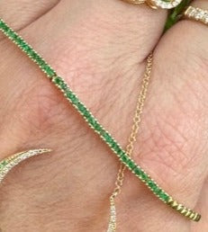 Tiny Emerald Tennis Bracelet