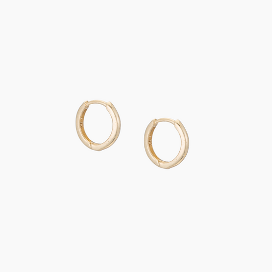 Tiny Plain Gold Huggies