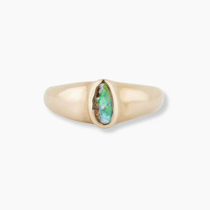 Australian Opal Oval Lifted Dome Ring