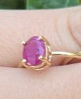 Pink Oval Tourmaline Gem Candy Ring