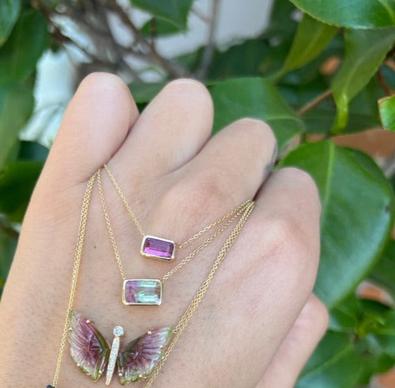sunrise multi gemstone candy necklace – Theodosia Jewelry