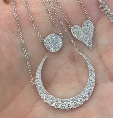 Diamond Disc Dot Necklace