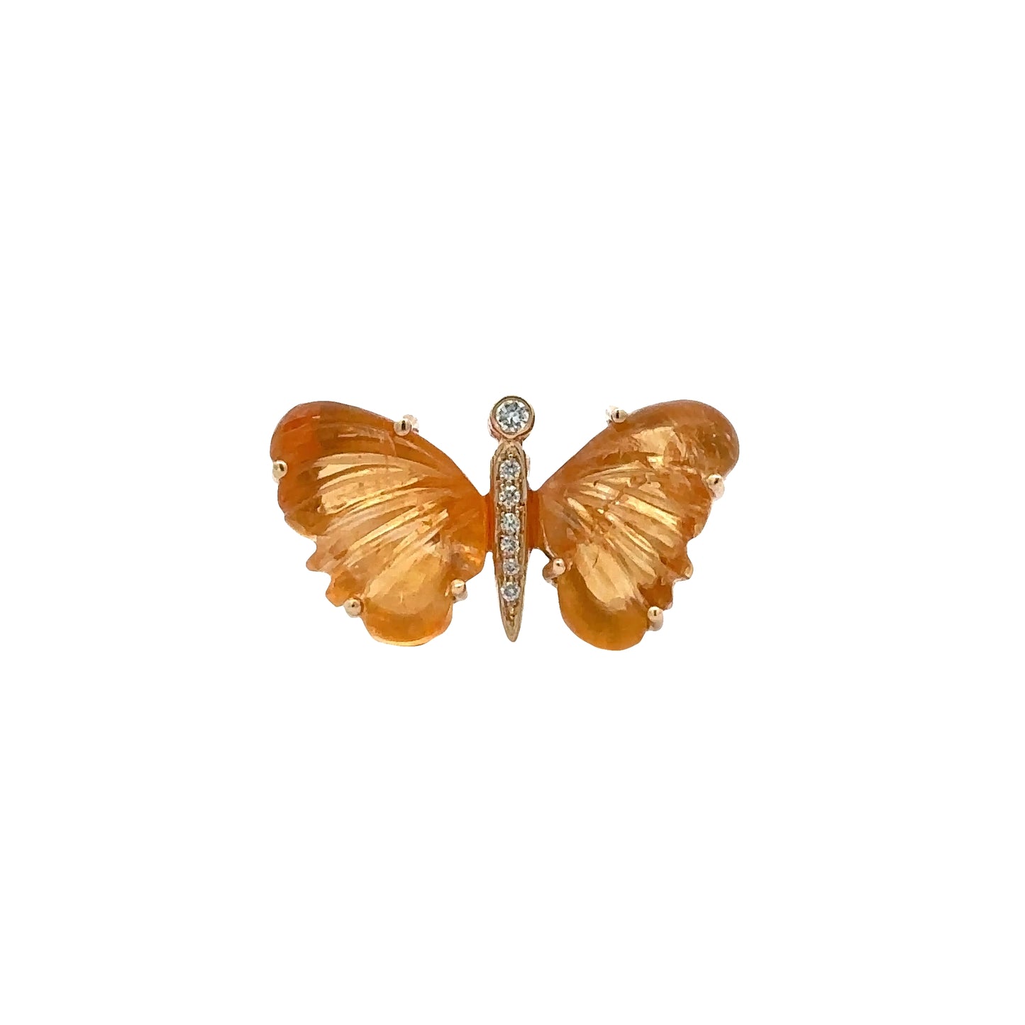 Medium Citrine Butterfly Ring