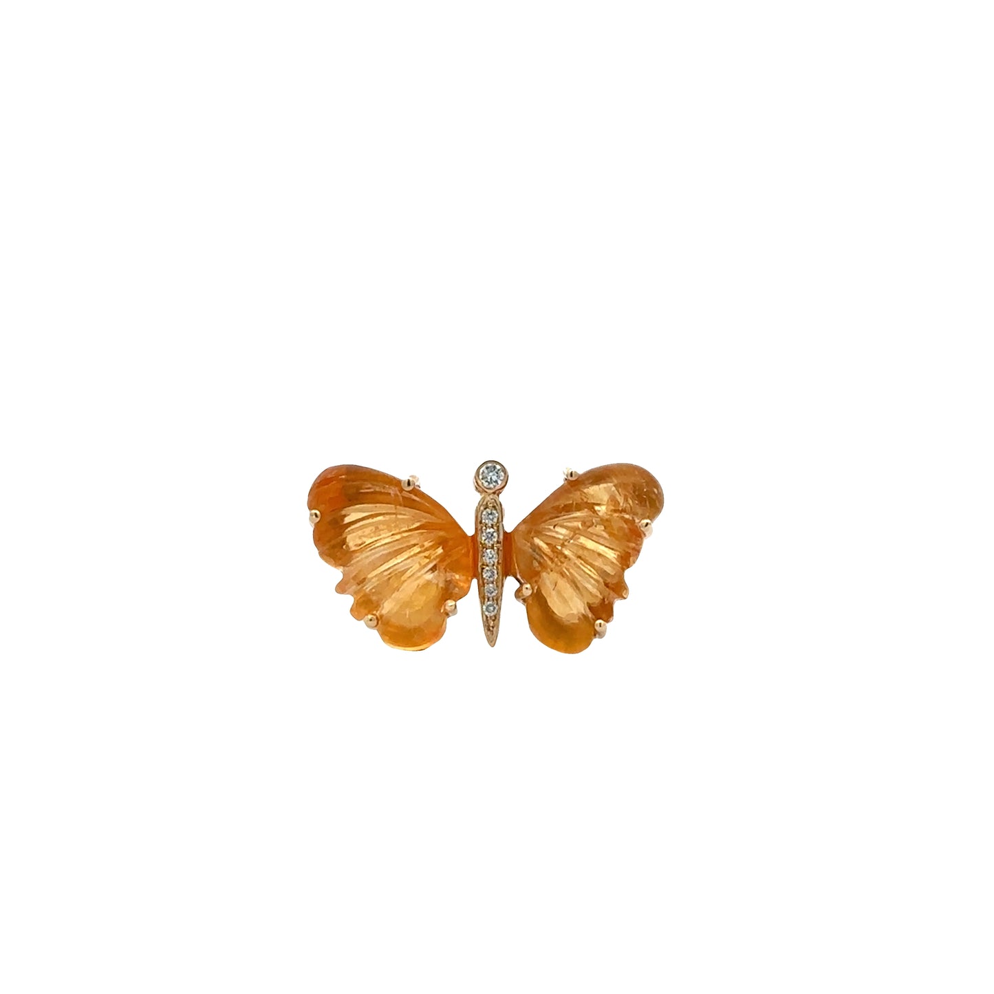 Medium Citrine Butterfly Ring