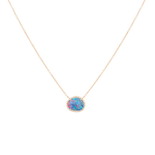 Organic Opal Diamond Necklace - Nina Segal Jewelry