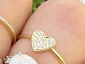 Small Pave Heart Ring