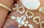 Pave Open Heart Band