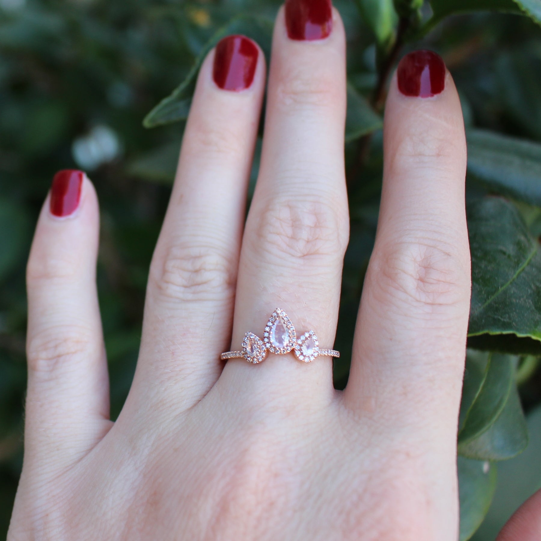 Moonstone Diamond Crown Ring - Nina Segal Jewelry