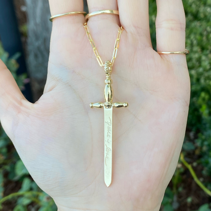 Peace & Love Sword Pendant - Nina Segal Jewelry