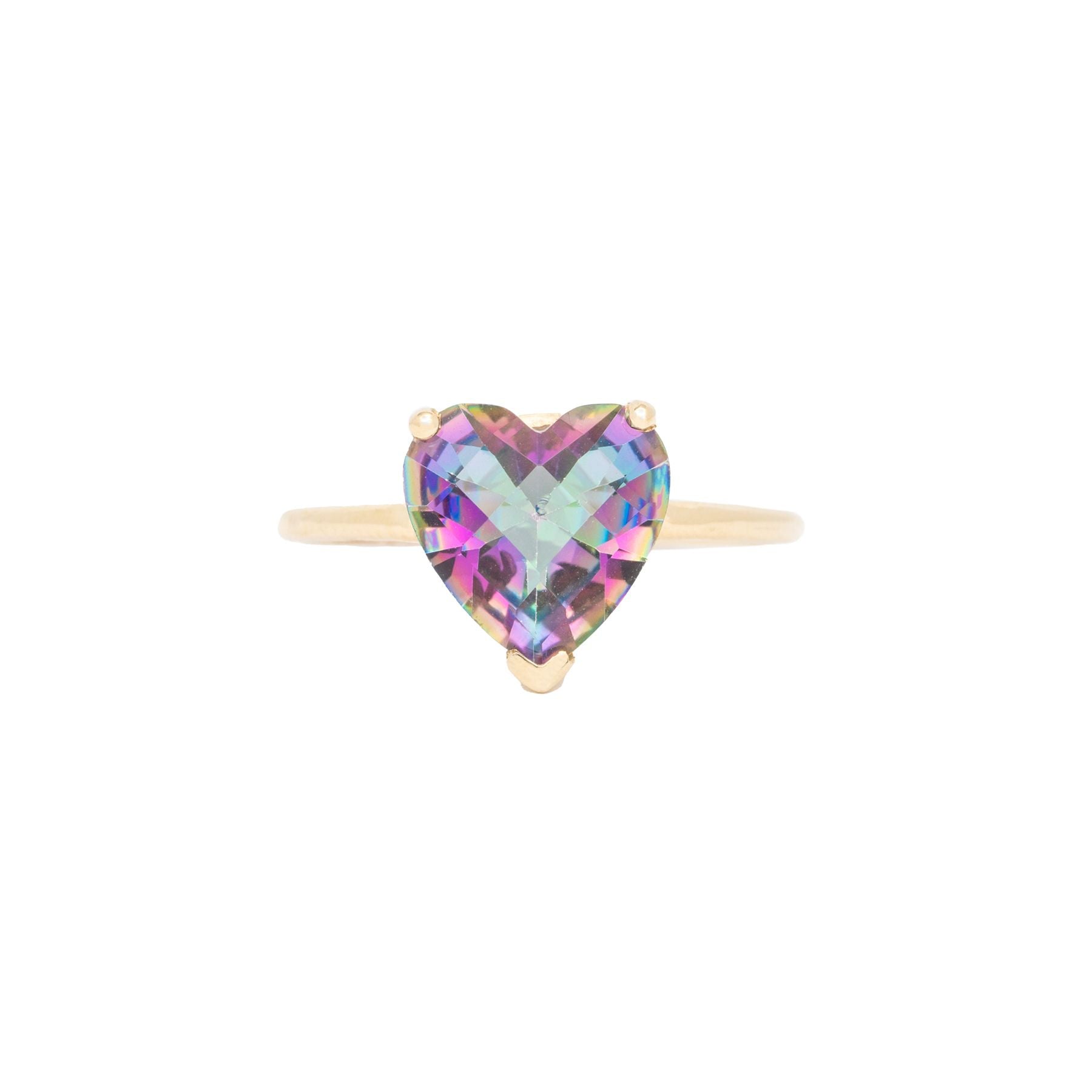 Purple Gem Candy Mystic Topaz Heart Ring - Nina Segal Jewelry