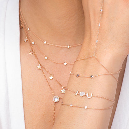 Five Diamond Drop Necklace - Nina Segal Jewelry