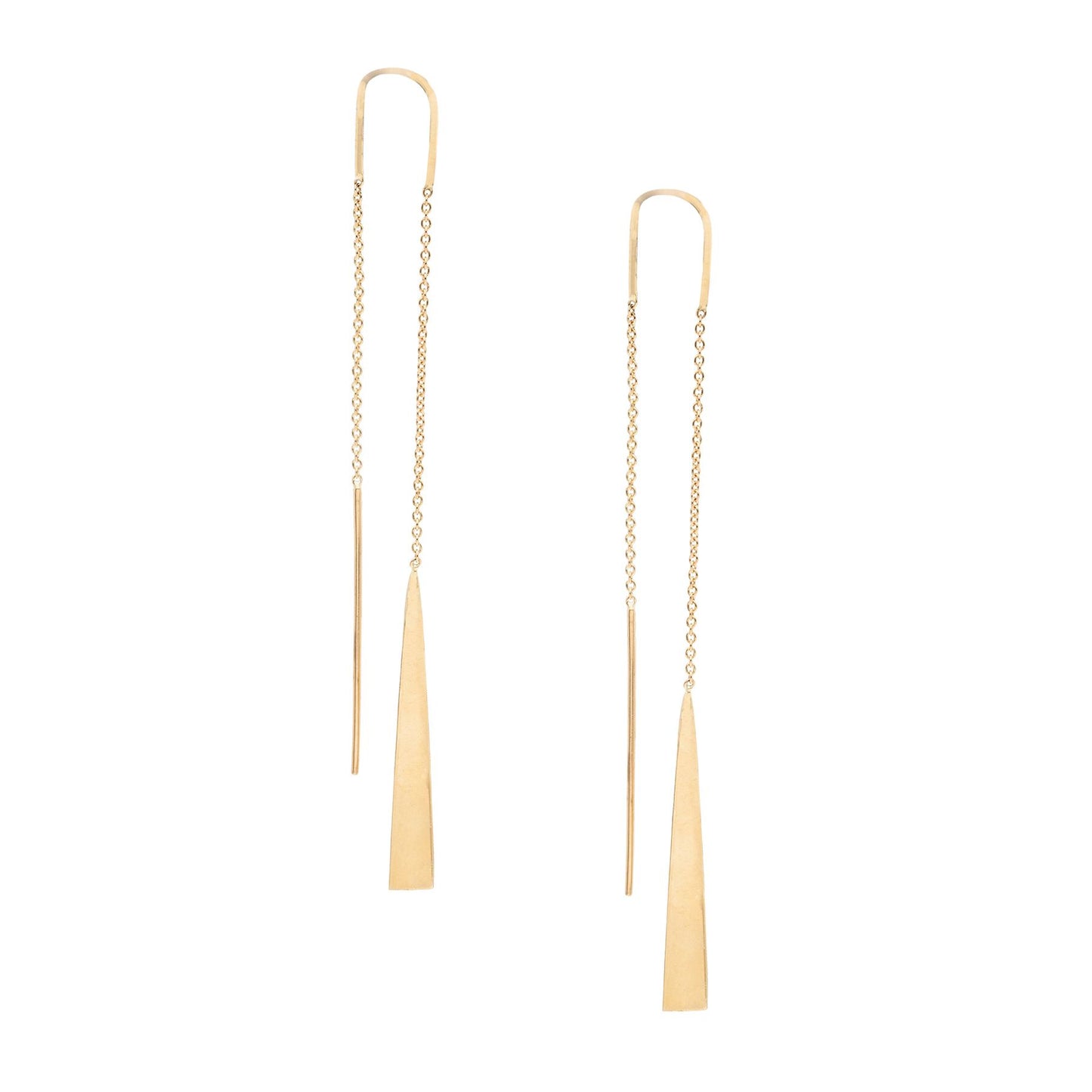 Gold Triangular Threaders - Nina Segal Jewelry