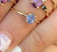 Natural Blue Sapphire Gem Candy Ring