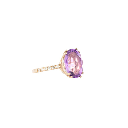 Amethyst Diamond Band Gem Candy Ring - Nina Segal Jewelry