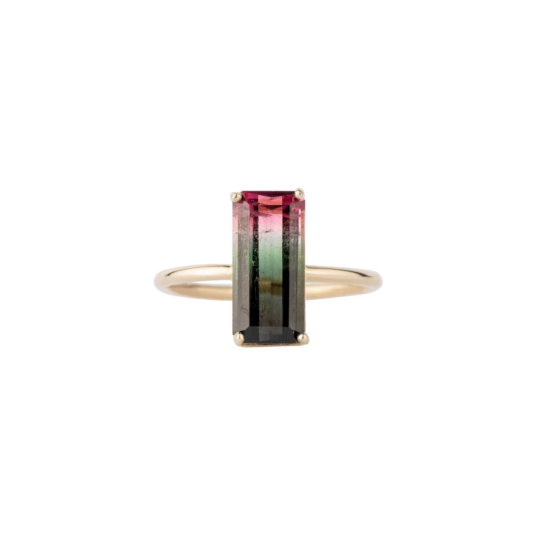 Gem Candy Black Pink Tourmaline Rectangle Ring - Nina Segal Jewelry