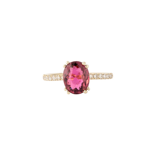 Rhodolite Garnet Diamond Gem Candy Ring - Nina Segal Jewelry