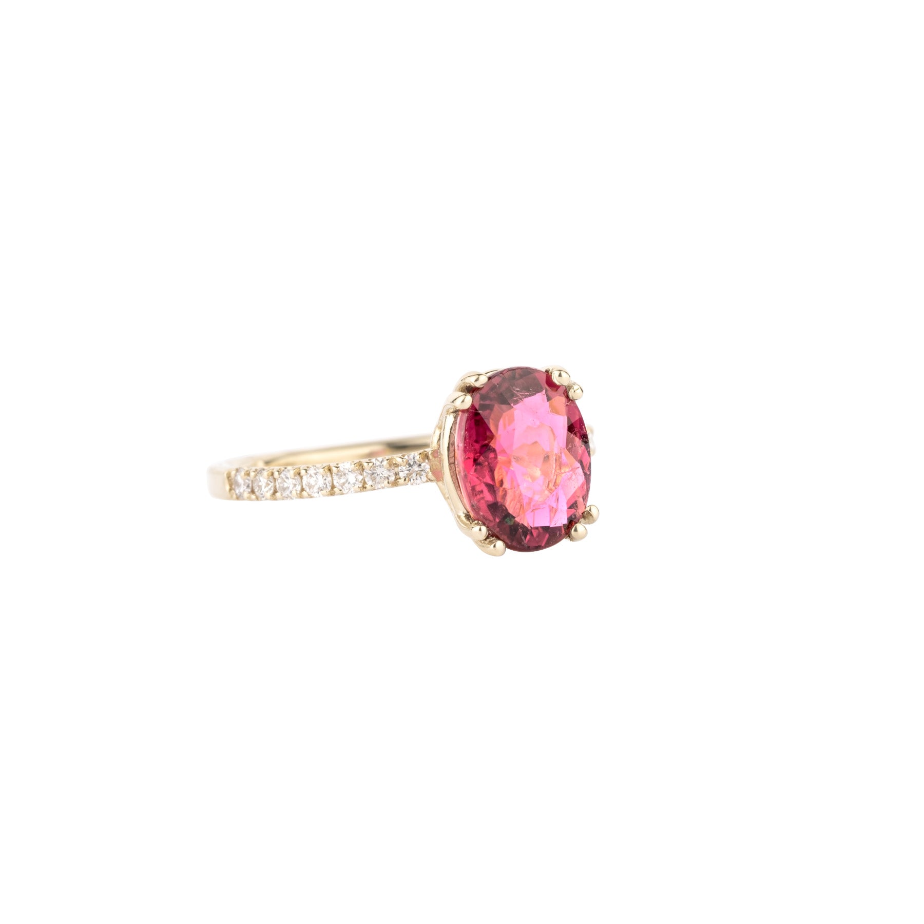 Rhodolite Garnet Diamond Gem Candy Ring - Nina Segal Jewelry