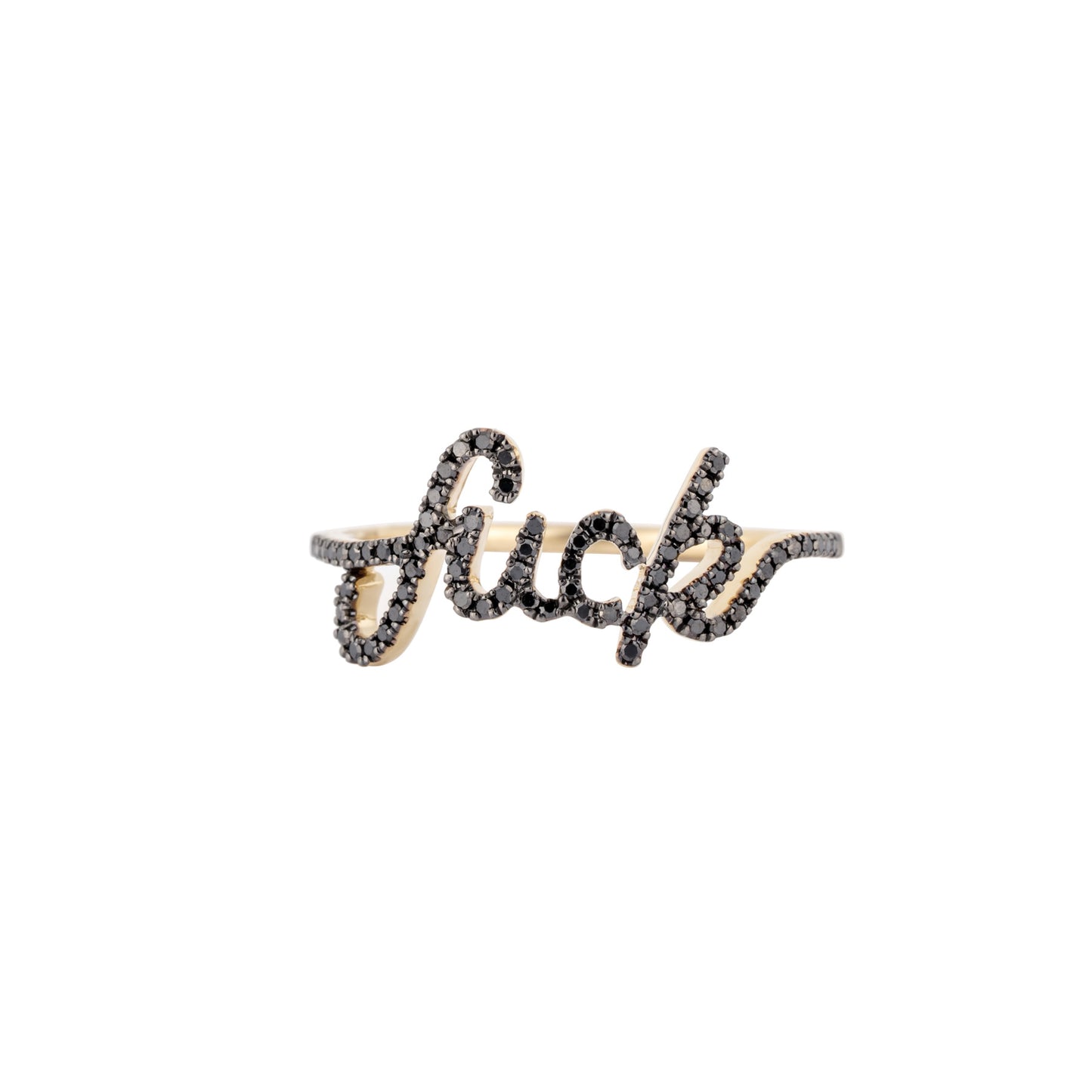 Diamond Cursive Fuck Ring - Nina Segal Jewelry